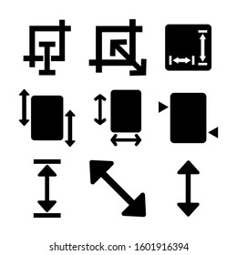 size icon isolated sign symbol vector illustration - Collection of high quality black style vector icons
