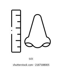 size icon. Linear style sign isolated on white background. Vector illustration