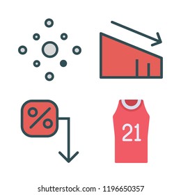 size icon set. vector set about hail, loss and basketball jersey icons set.