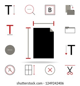 size icon. text editor icons universal set for web and mobile