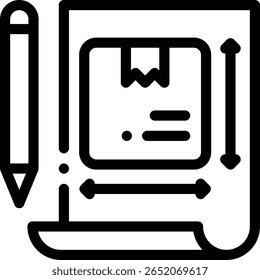 Icono de tamaño. Diseño De Estilo Lineal Delgado Aislado Sobre Fondo Blanco