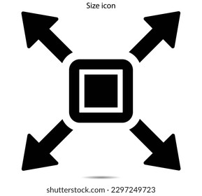 Size icon vector illustration graphic on background
