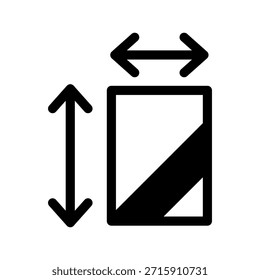 Ilustración de diseño de símbolo de Vector de icono de tamaño