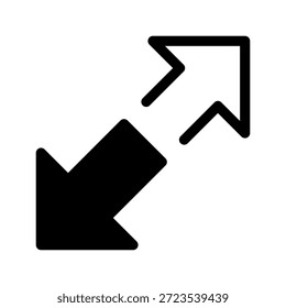 Ilustração de design de símbolo de vetor de ícone de tamanho