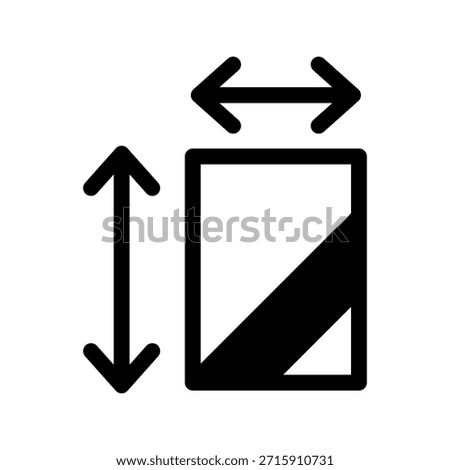 Size Icon Vector Symbol Design Illustration