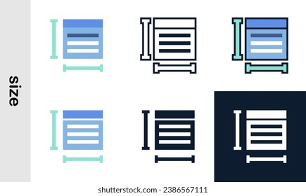 ajuste de iconos de iluminación de tamaño. Iconos de tamaño simple utilizados para el desarrollo web.