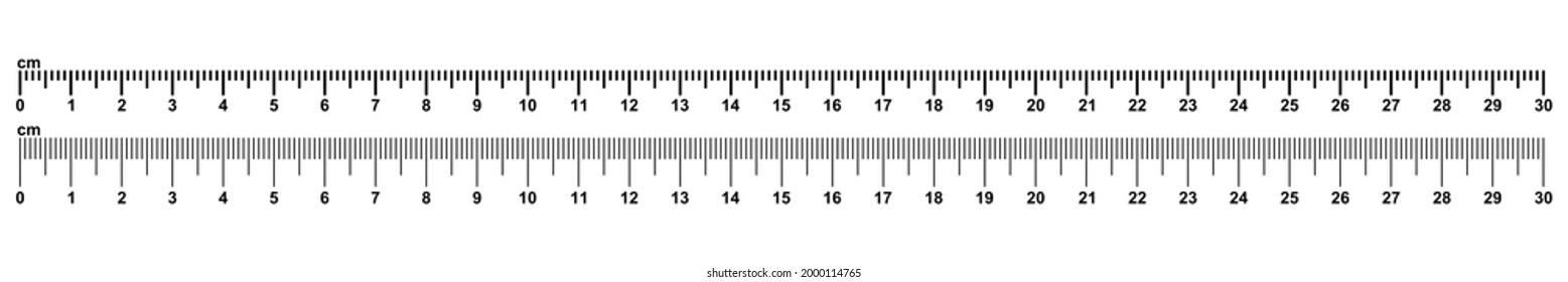 size indicators Measuring tool, Ruler scale, Precision measurement of ruler scale, Centimeters, vector illustration