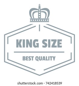 Size king logo. Simple illustration of size king vector logo for web