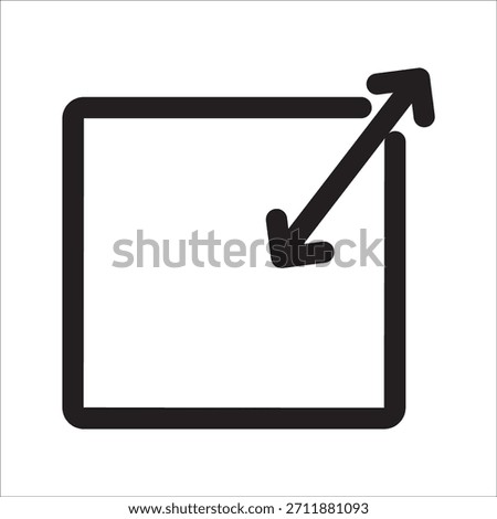 Size linear style icons set. Measurement and resizing. Height, width, depth. Displays the dimensions of objects. Defining and adjusting the size. Editable stroke width