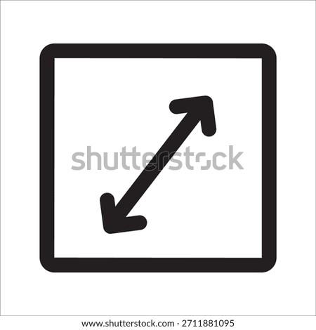 Size linear style icons set. Measurement and resizing. Height, width, depth. Displays the dimensions of objects. Defining and adjusting the size. Editable stroke width