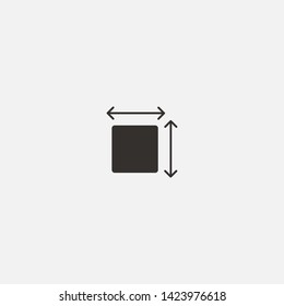 size measurement icon sign signifier vector