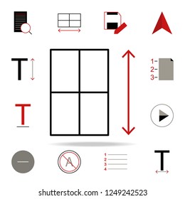 size page icon. text editor icons universal set for web and mobile