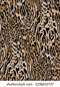 a size pattern suitable for textiles made of leopard or tiger skin