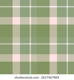Size plaid textile background, micro texture vector check. Livingroom pattern tartan fabric seamless in pastel and green colors.