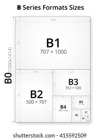 Size Series B Paper Sheets Comparison Stock Vector (Royalty Free ...