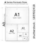 Size of series A paper sheets comparison chart, from A0 to A10 format