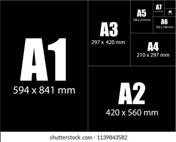 Helaas klassiek Terzijde A1 a2 a3 a4 a5 a6 Images, Stock Photos & Vectors | Shutterstock