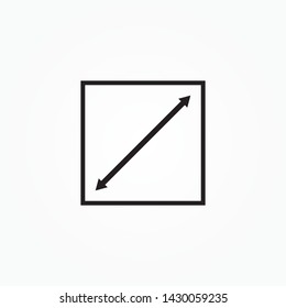 size settings outline single icon