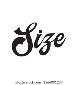 size text on white background.