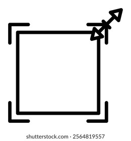 Size Vector Line Icon Design