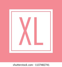 Size XL labels Vector