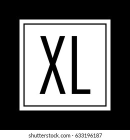 Size XL labels Vector