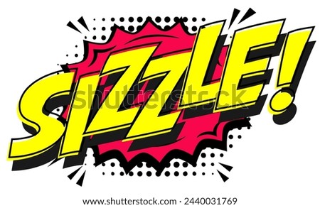 Sizzle Comic Exclamation Art Dotted Background