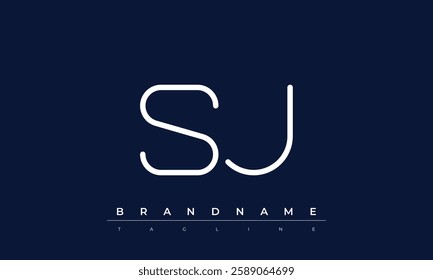 SJ Abstract letter logo. This logo icon incorporate with abstract shape in the creative way