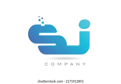 SJ alphabet letter logo icon combination design. Creative template for company and business