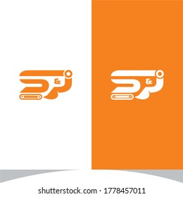 SJ Construction Logo Design Vector
