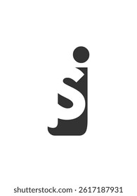 SJ creative geometric initial based modern and minimal logo. Letter s j trendy fonts. Universal professional elegant techno vector design.