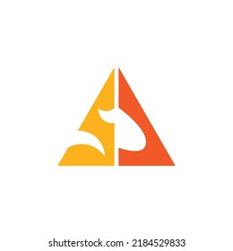 SJ initial based vector logo. Triangle based logo. Logo for personal branding, company, industry, office, event, and organization.