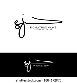 SJ Initial letter handwriting and signature logo.