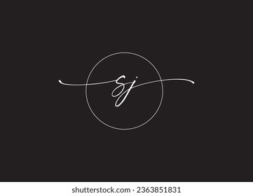 SJ initial letter logo design and minimalist logo