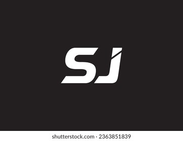SJ initial letter logo design and minimalist logo