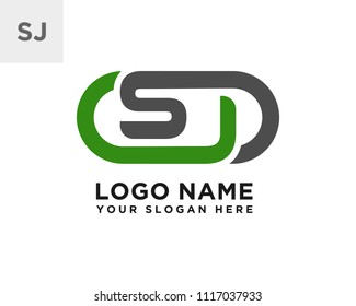 SJ initial logo template vexctor