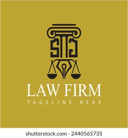 SJ initial monogram logo for lawfirm.
