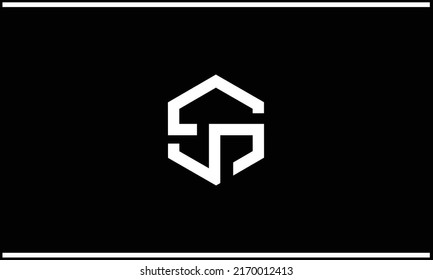 SJ, JS Abstract Letters Logo Monogram