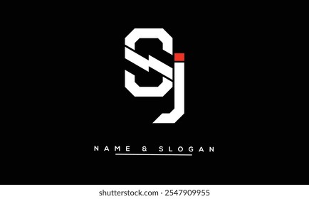 SJ, JS Abstrakte Buchstaben Logo-Monogramm