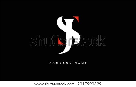 SJ, JS Alphabets Letters Logo Monogram