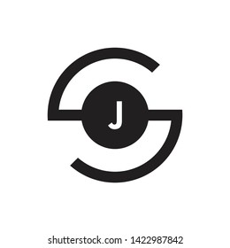 SJ JS Letter Initial Logo Design Template - Vector - Vector 