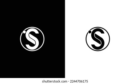 Plantilla de diseño vectorial del logotipo de la letra de SJ JS