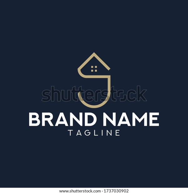 Sj Js Real Estate Logo Luxury Stock Vector (Royalty Free) 1737030902