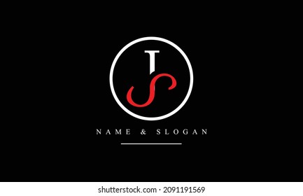 SJ, JS, S, J abstract letters logo monogram