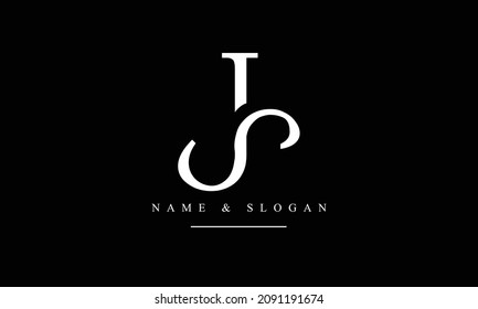SJ, JS, S, J letras abstractas monograma