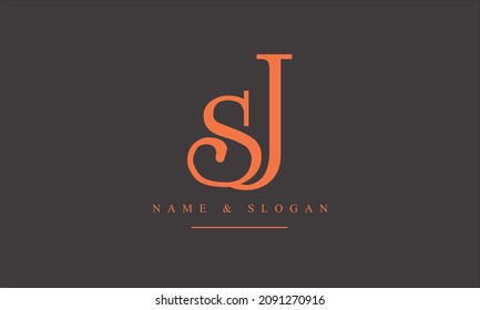 SJ, JS, S, J abstract letters logo monogram