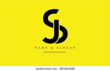 SJ, JS, S, J abstract letters logo monogram