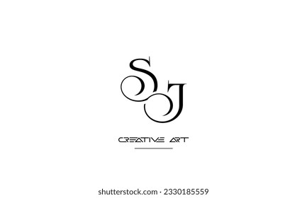 SJ, JS, S, J abstract letters logo monogram