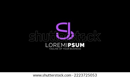 SJ, JS, S, J Letters Logo design Abstract Monogram vector