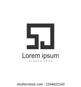 SJ Letter logo design. Initial letter logo template